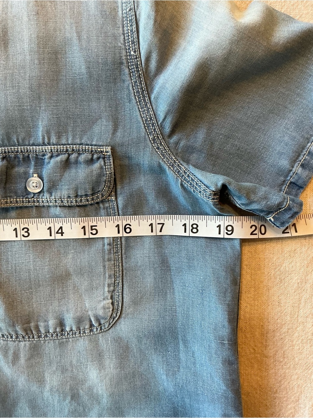 Madewell Lightweight Denim Top | Size Small - Picture 5 of 6